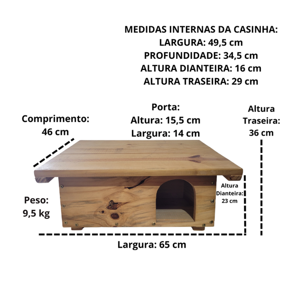 08 casinha criadora de madeira pinus
